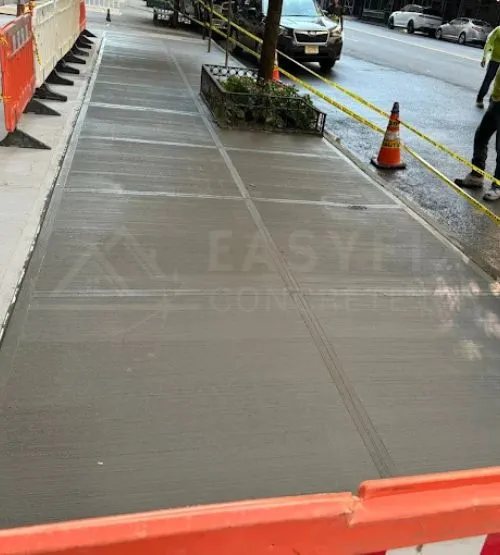 Full-frontage sidewalk replacement in Manhattan by Easyfix Concrete NY